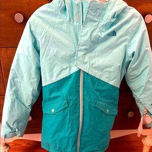 The North Face green ski jacket
